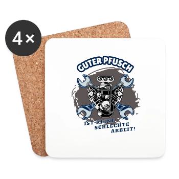 Good botch is not bad work - Coasters (set of 4) - white - Front