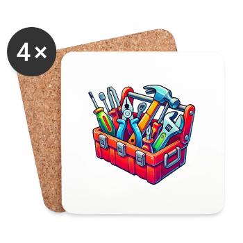 Tool Toolbox - Coasters (set of 4) - white - Front