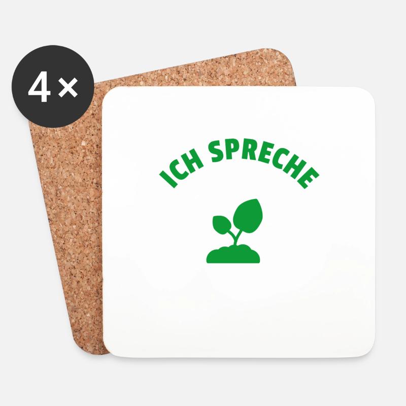 Gärtner ich spreche fließend pflanzisch - Untersetzer (4er-Set) - Weiß