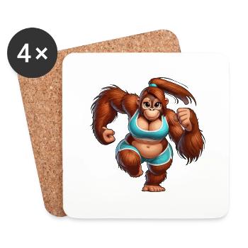 Orangutan runner - Coasters (set of 4) - white - Front