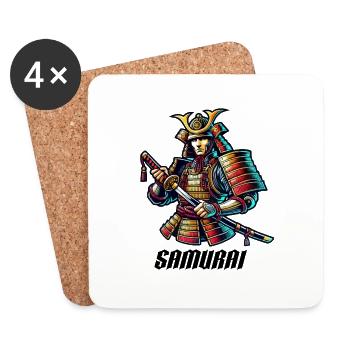samurai - Untersetzer (4er-Set) - Weiß - Vorne