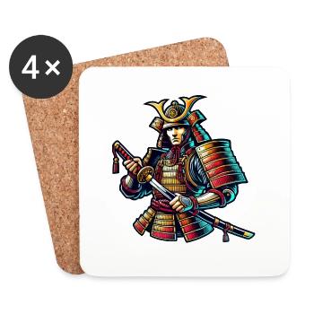 samurai - Untersetzer (4er-Set) - Weiß - Vorne