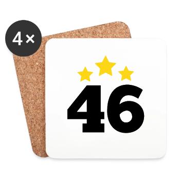 46 Jahre Stern - Geschenk zum 46. Jubiläum - Untersetzer (4er-Set) - Weiß - Vorne