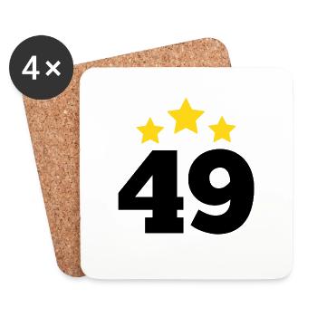 49 Years Star - 49th Anniversary Gift - Coasters (set of 4) - white - Front