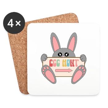 Egg Hunt - Coasters (set of 4) - white - Front