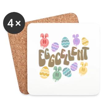 EGGCELLENT - Coasters (set of 4) - white - Front