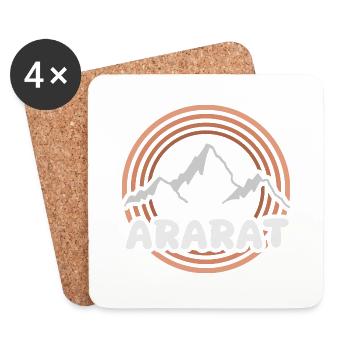 Ararat als Berg - Untersetzer (4er-Set) - Weiß - Vorne