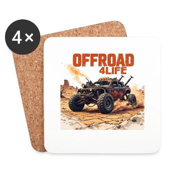 offroad 4 life 0022518 - Untersetzer (4er-Set) - Weiß - Vorne