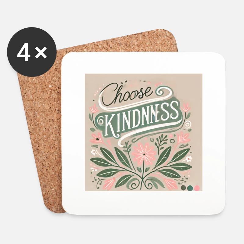 choose kindness - trendy statement - Untersetzer (4er-Set) - Weiß