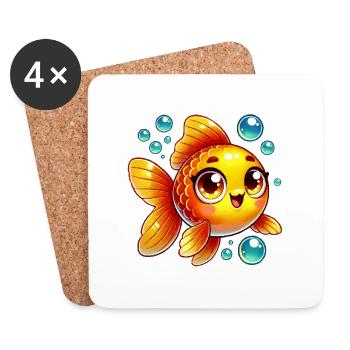 goldfish - Coasters (set of 4) - white - Front