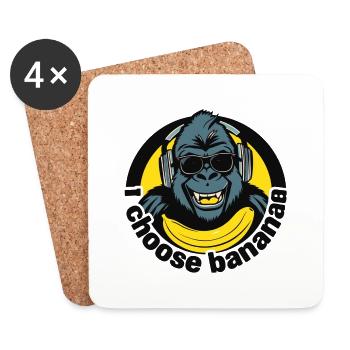 i choose banana - Untersetzer (4er-Set) - Weiß - Vorne