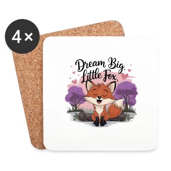 Petit renard - Dessous de verre (lot de 4) - blanc - Devant