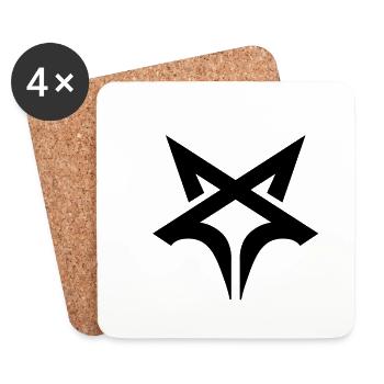Chechen Wolf Logo - Coasters (set of 4) - white - Front