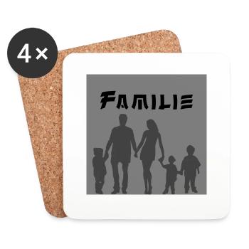 Family - Coasters (set of 4) - white - Front