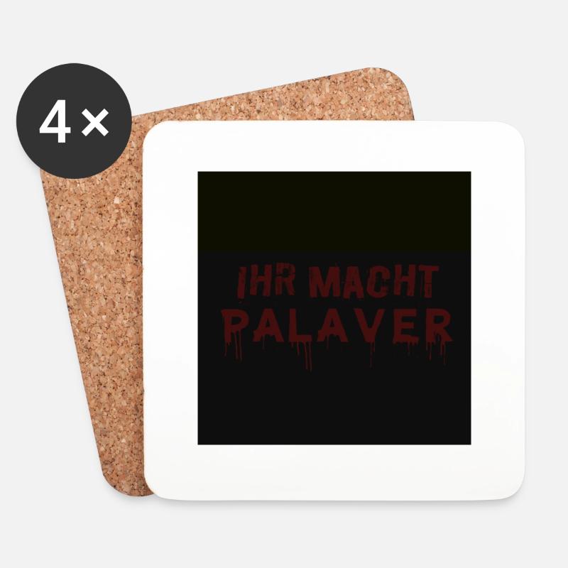 Ihr macht Palaver - Untersetzer (4er-Set) - Weiß