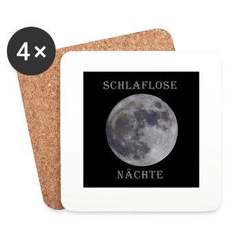 Sleepless nights - Coasters (set of 4) - white - Front