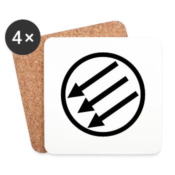 Turning Pfeile - Coasters (set of 4) - white - Front