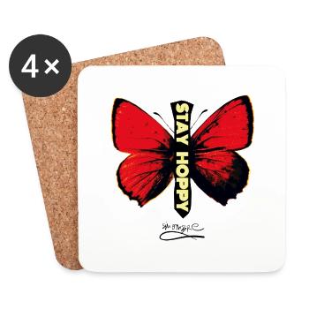 STAYHOPPY - Untersetzer (4er-Set) - Weiß - Vorne