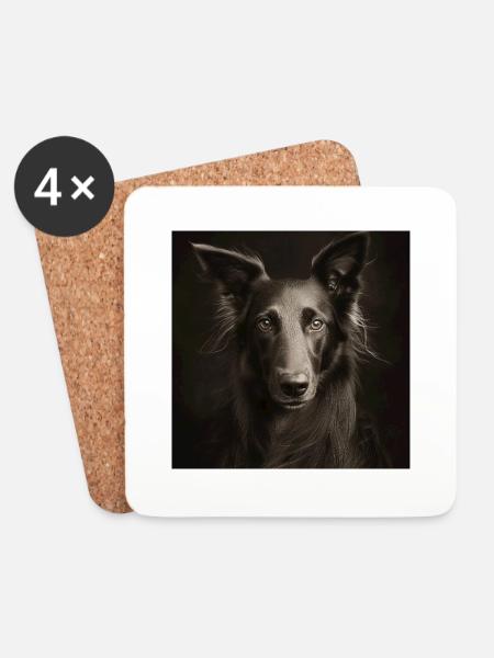 Black Animals - Cool dog - Untersetzer (4er-Set) - Weiß
