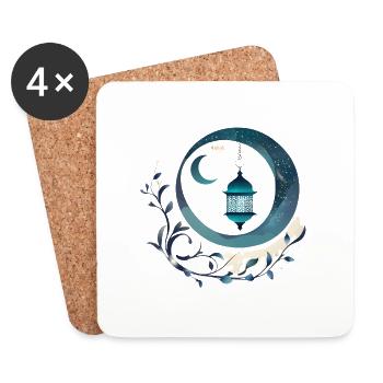 Ramadan Gift Eid Mubarak Islam Allah Muslim - Coasters (set of 4) - white - Front