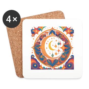 Ramadan Gift Eid Mubarak Islam Allah Muslim - Coasters (set of 4) - white - Front
