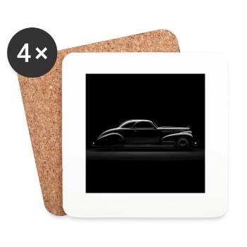 Laque piano - Dessous de verre (lot de 4) - blanc - Devant