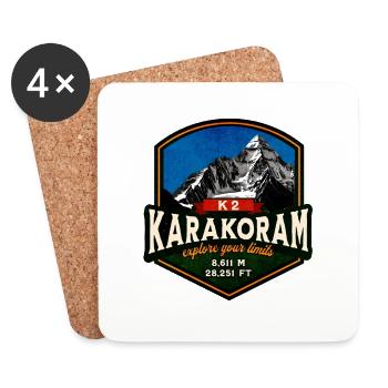 K2 KARAKORAM - Coasters (set of 4) - white - Front