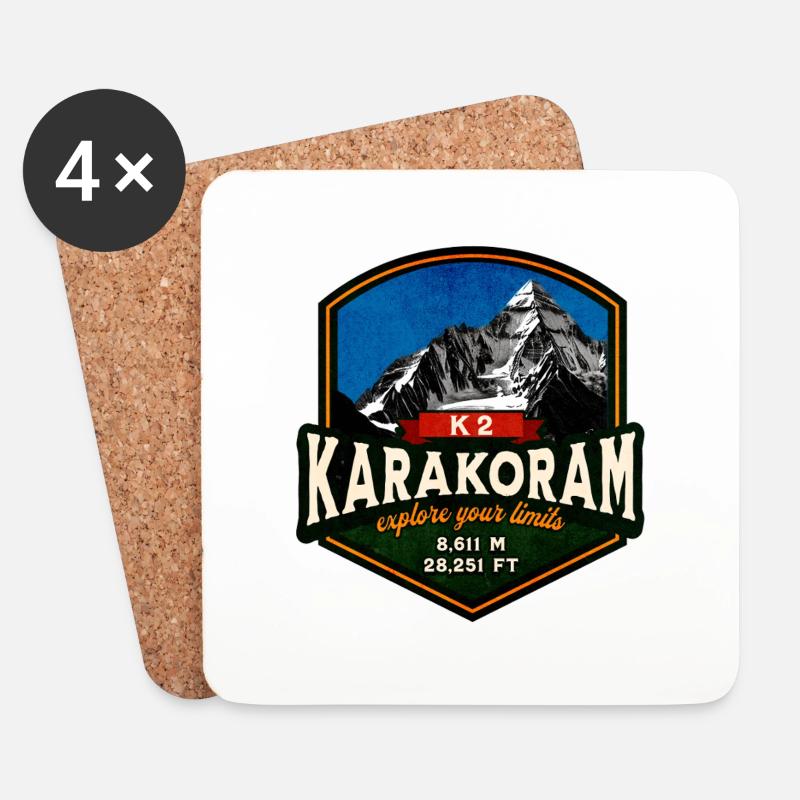 K2 KARAKORAM - Coasters (set of 4) - white