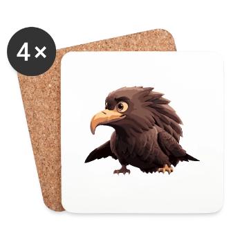 Bande dessinée Eagle - Dessous de verre (lot de 4) - blanc - Devant