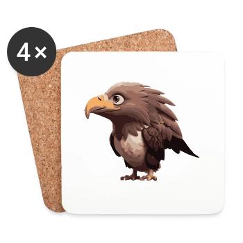 Bande dessinée Eagle - Dessous de verre (lot de 4) - blanc - Devant