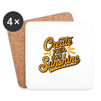 Create Your Own Sunshine - Coasters (set of 4) - white - Front