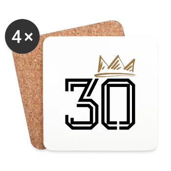 30 ans / anniversaire 30 ans - Dessous de verre (lot de 4) - blanc - Devant