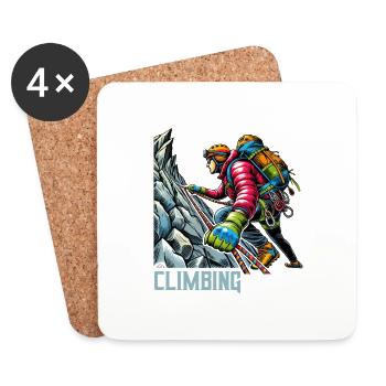 Alpinisme Escalade - Dessous de verre (lot de 4) - blanc - Devant