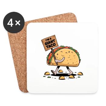 Ich bin ein riesiger Taco - Untersetzer (4er-Set) - Weiß - Vorne