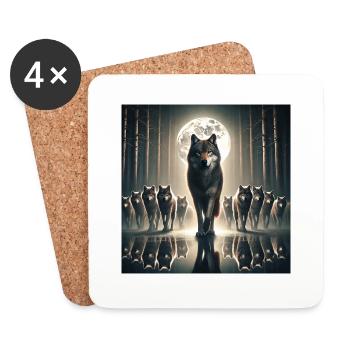 Mâle alpha - Dessous de verre (lot de 4) - blanc - Devant