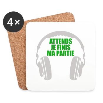 Wait, I'm finishing my Gamer Gamer Video Game - Coasters (set of 4) - white - Front