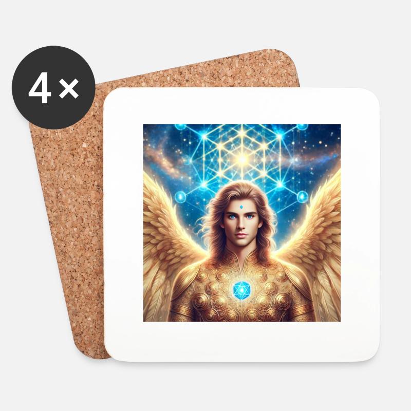 Metatron Engel - Untersetzer (4er-Set) - Weiß