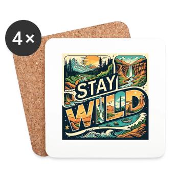 Stay Wild - Coasters (set of 4) - white - Front