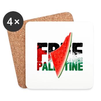 Palestine - Coasters (set of 4) - white - Front