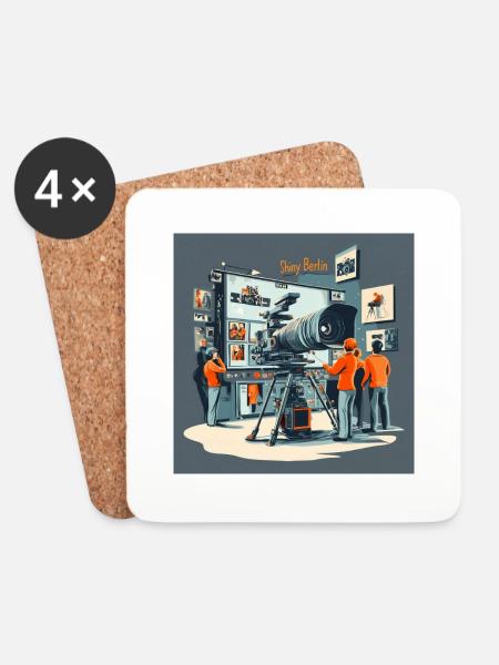 The camera studio - Untersetzer (4er-Set) - Weiß