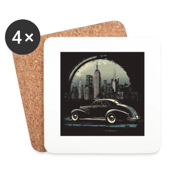 New York - Untersetzer (4er-Set) - Weiß - Vorne