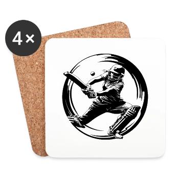 Cricket Sports - Dessous de verre (lot de 4) - blanc - Devant