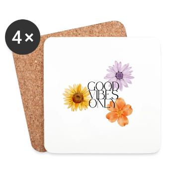Floral Design - Coasters (set of 4) - white - Front