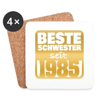 Sister 1985 - Coasters (set of 4) - white - Front