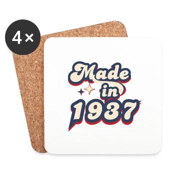 Made in 1937 Retro - Coasters (set of 4) - white - Front
