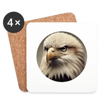 Bald eagle - Coasters (set of 4) - white - Front
