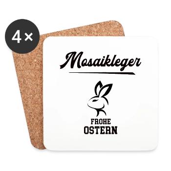 Mosaikleger Ostern Mosaiklegerei Meister Azubi - Untersetzer (4er-Set) - Weiß - Vorne