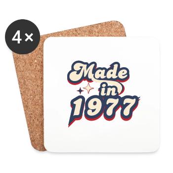 Made in 1977 retro - Coasters (set of 4) - white - Front