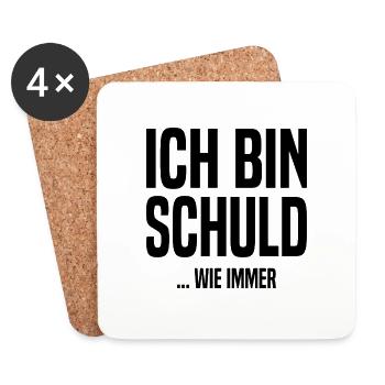 Ich bin schuld - ...wie immer - Untersetzer (4er-Set) - Weiß - Vorne