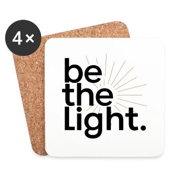 be the light - Untersetzer (4er-Set) - Weiß - Vorne